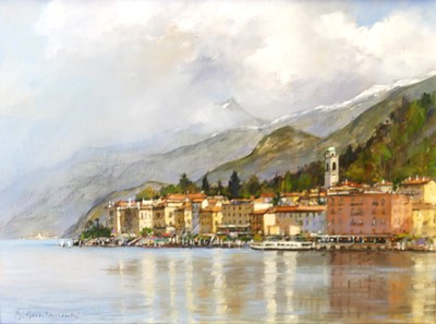 Lot 1035 - Contemporary Italian school - Bellagio, oil on...