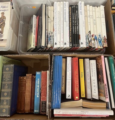 Lot 463 - Three boxes of military related hard & soft...