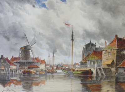 Lot 1052 - Louis van Staaten (1859-1924) - Dutch river...