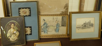 Lot 1061 - A group of botanical and satirical studies,...