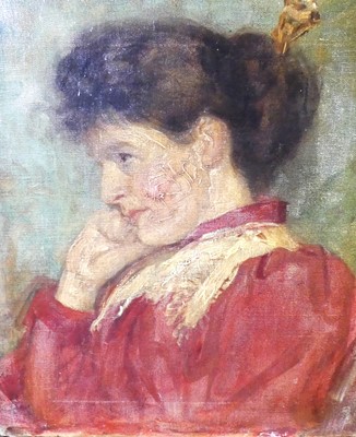 Lot 1093 - After Whistler - Head & shoulders portrait of...