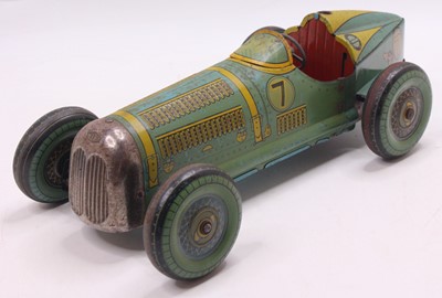 Lot 861 - Mettoy clockwork large open wheel Racing Car,...