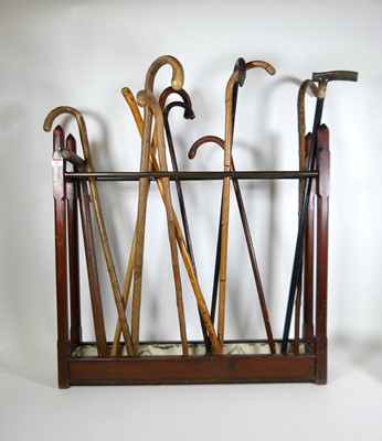 Lot 82 - A Victorian stained pine three division...