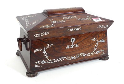 Lot 109 - A William IV rosewood and mother of pearl...