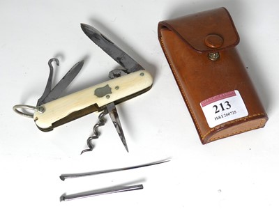 Lot 213 - A Colquhoun & Cadman penknife, having ivorine...
