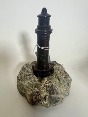 Lot 5 - A Cornish Serpentine desk weight in the form...