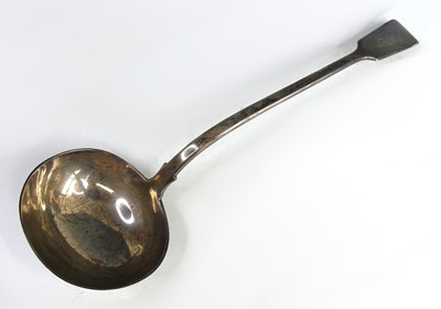 Lot 2157 - A Victorian silver soup ladle, in the Fiddle...