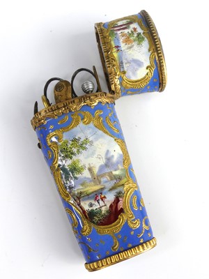 Lot 2386 - A South Staffordshire enamel etui case and...