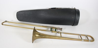 Lot 1368 - A Besson The Stratford brass trombone, serial...