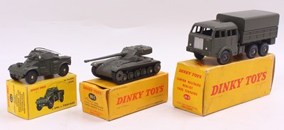 Lot 1356 - French Dinky Toys group of 3 military diecasts...