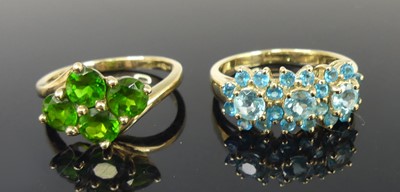 Lot 2635 - Two rings, one being a 9ct yellow gold chrome...