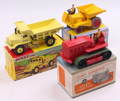 Lot 1354 - Dinky Toys group of 3 construction diecasts to...