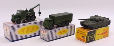Lot 1352 - Dinky Toys group of three military diecast to...