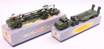Lot 1334 - A Dinky Toys group of two military diecast...