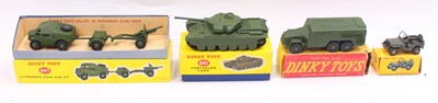 Lot 1335 - A Dinky Toys group of four military diecasts...