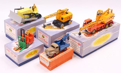 Lot 1453 - Dinky Toys group of 5 construction diecasts to...