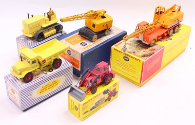 Lot 1409 - Dinky Toys group of 5 construction diecasts to...