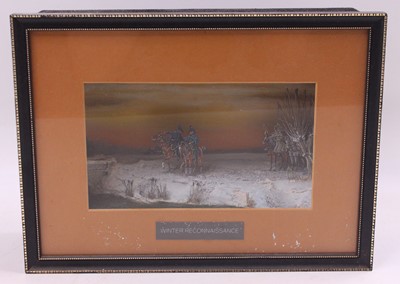 Lot 1958 - A 30mm scale framed and glazed miniature...