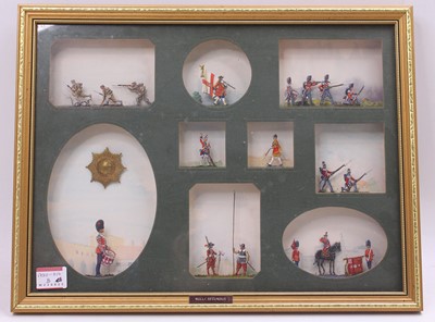 Lot 1965 - A 30mm scale framed and glazed flat soldier...