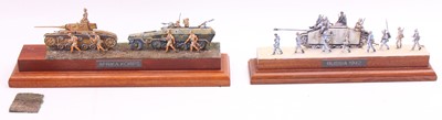 Lot 1945 - A pair of WWII 30mm scale flat soldier...
