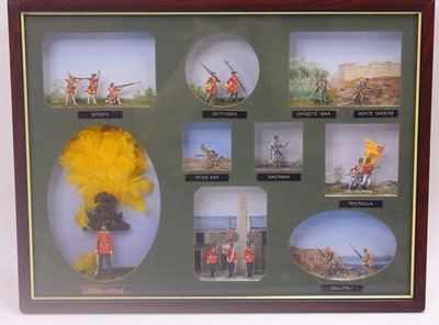 Lot 1959 - Framed and glazed 30mm scale flat soldier...