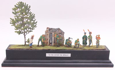 Lot 1951 - 30mm scale flat soldier diorama titled "To the...