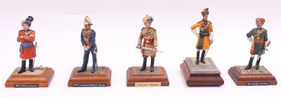 Lot 1939 - Collection of 90mm scale white metal military...