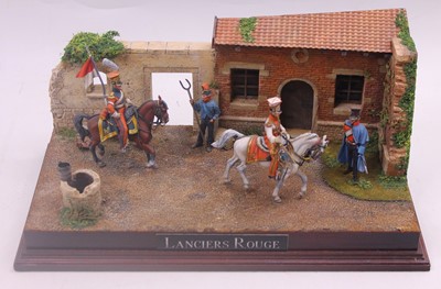 Lot 1953 - 54mm scale military hand painted diorama,...