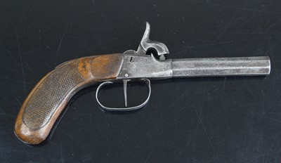 Lot 539 - A 19th century percussion box-lock pocket...