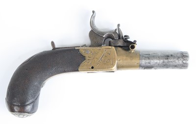 Lot 541 - A 19th century flintlock box-lock pocket...