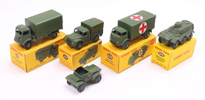 Lot 1342 - A Dinky Toys group of five mostly boxed...