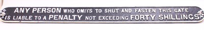 Lot 32 - LNER cast iron sign 'Any person who omits to...