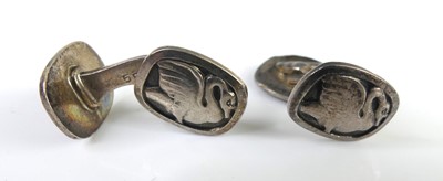 Lot 109 - Georg Jensen - a pair of sterling silver...