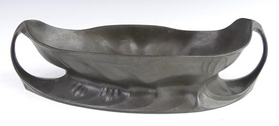 Lot 146 - A Kayserzinn Art Nouveau pewter twin handled...