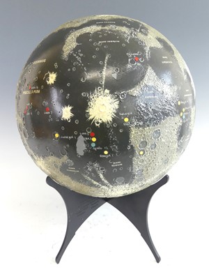 Lot 159 - A.J. Whiteman - a relief 12" lunar globe, the...