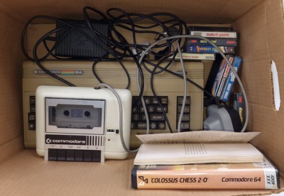 Lot 987 - Commodore 64 console, with a quantity of games,...