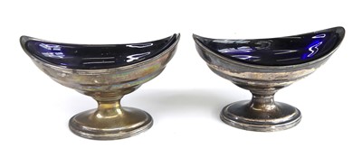 Lot 2110 - A pair of George III silver open salts, of...