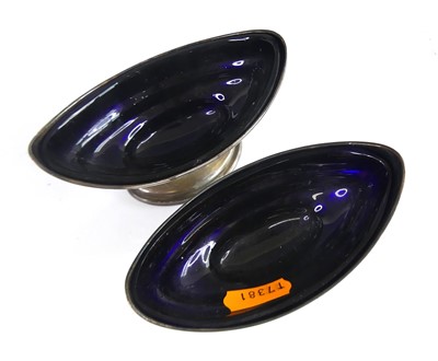 Lot 2110 - A pair of George III silver open salts, of...