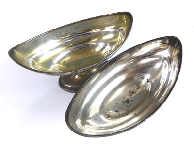 Lot 2110 - A pair of George III silver open salts, of...