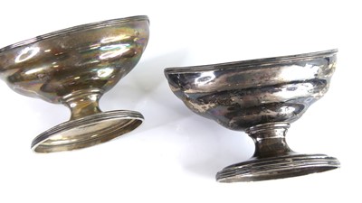 Lot 2110 - A pair of George III silver open salts, of...