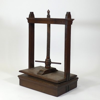 Lot 2523 - An 18th century joined oak bookpress, with...