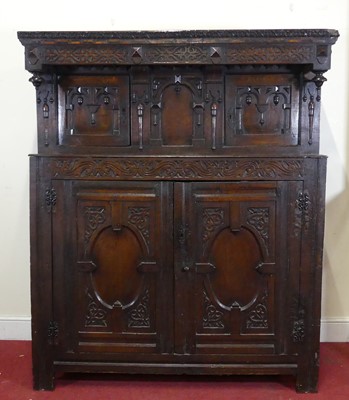 Lot 2532 - A late 17th century joined oak court...