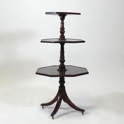 Lot 2505 - A Regency mahogany three-tier dumb waiter,...