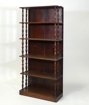 Lot 2543 - A Victorian walnut six-tier freestanding open...