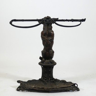 Lot 2539 - A Victorian cast iron stickstand, arranged as...