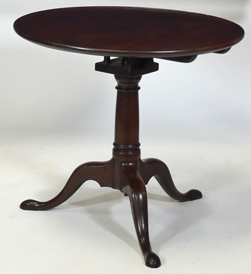 Lot 2512 - A George III mahogany pedestal tripod...