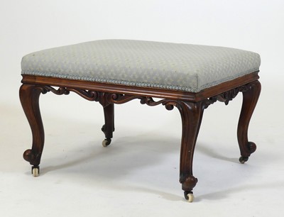Lot 2544 - A Victorian rosewood dressing stool, having a...