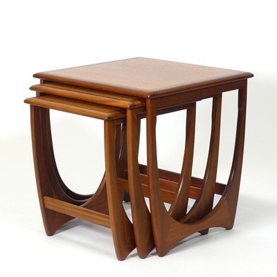 Lot 410 - A 1960s G-Plan 'Fresco' teak nest of three...