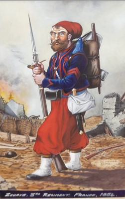 Lot 1053 - DA Moss - Zouave, 3rd Regiment, France, 1854,...