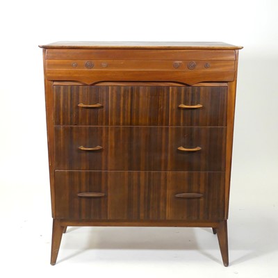 Lot 406 - A 1950s walnut chest by Waring &...